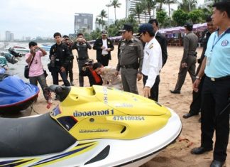 Last week, police and government officials performed snap inspections along Pattaya Beach (shown). This week, the Jomtien Boatmen’s Club began taking steps to self-regulate their businesses.
